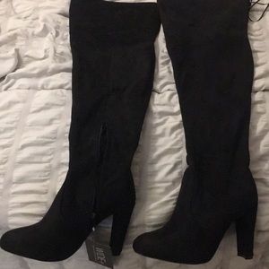 Charlotte Russe thigh high boots w/tie
